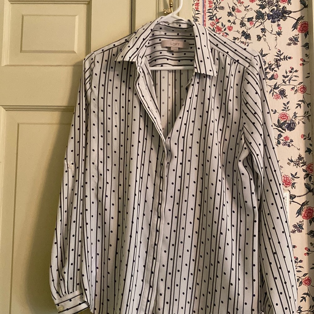 LOFT polka dot blouse